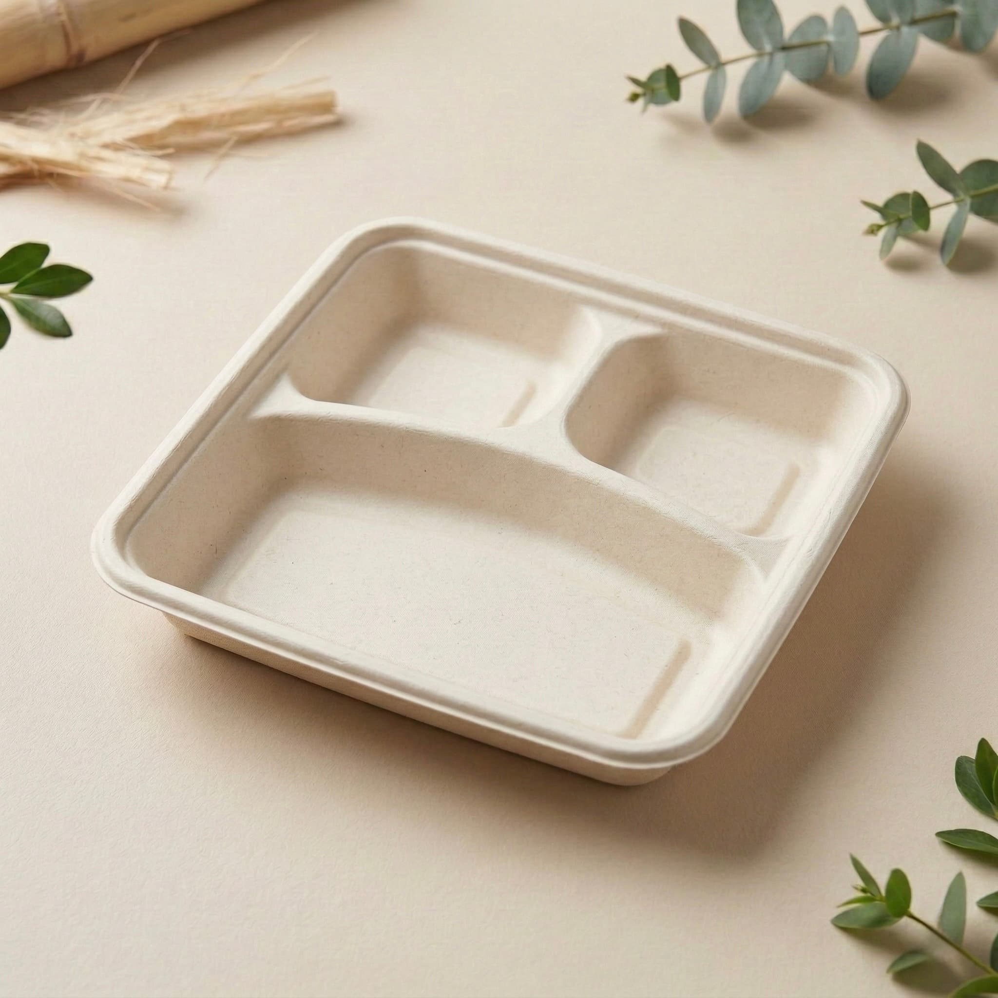 3 Compartment Meal Tray view 0