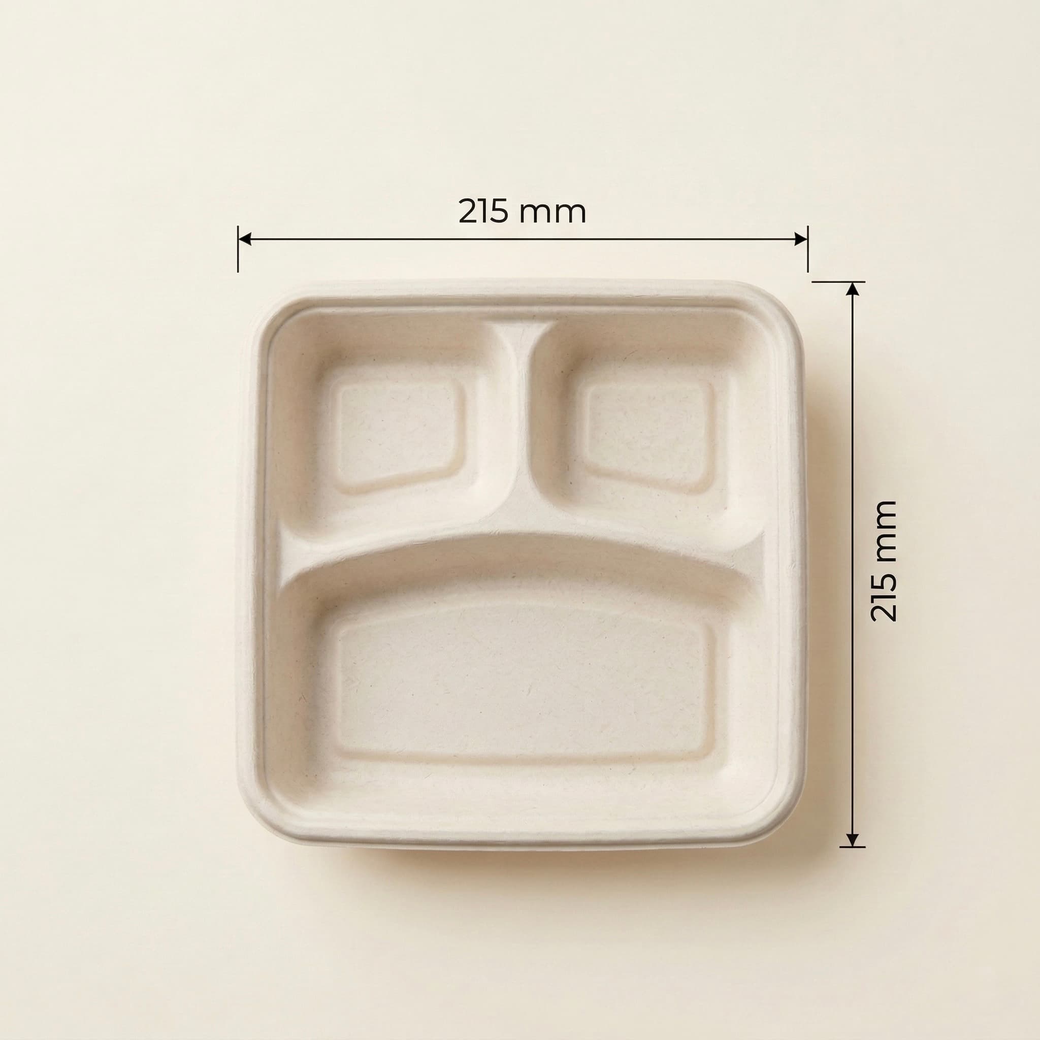 3 Compartment Meal Tray view 1