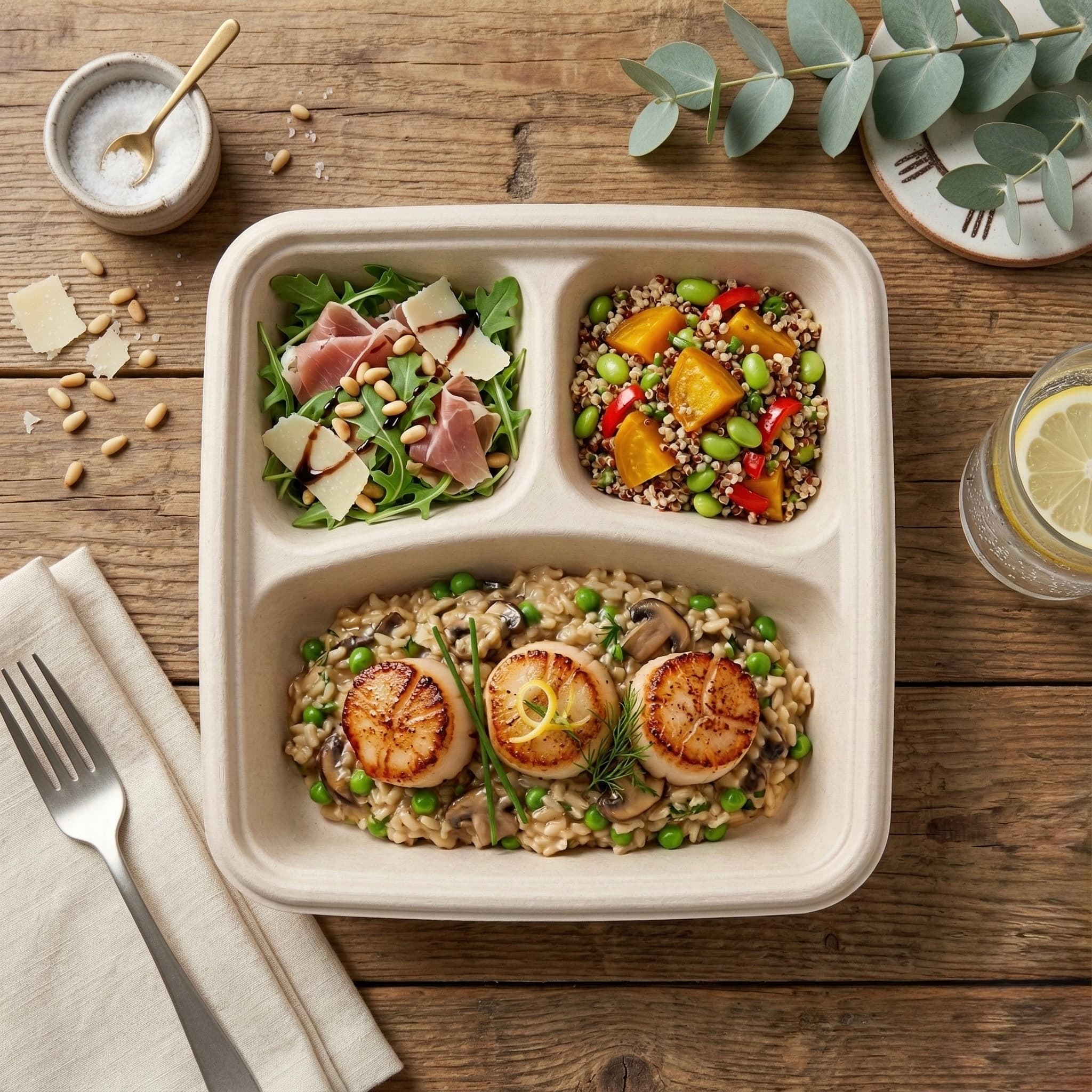3 Compartment Meal Tray view 2